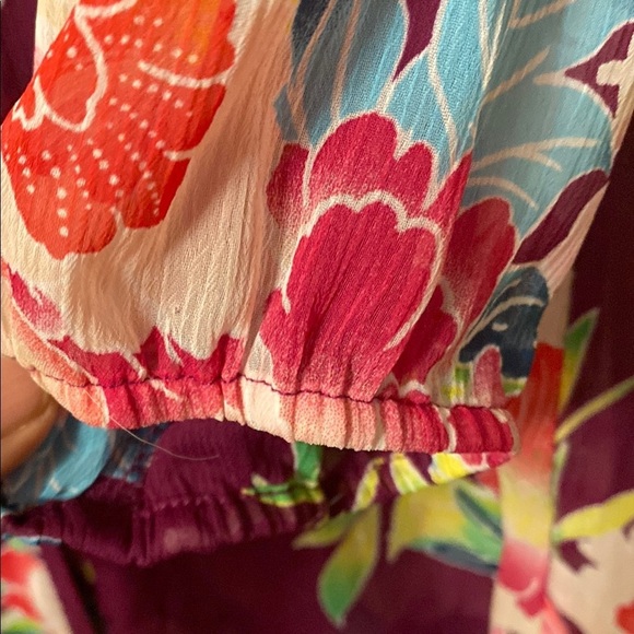 Express Women's Purple/Magenta Floral Button Up Dress Size L - Picture 6 of 6